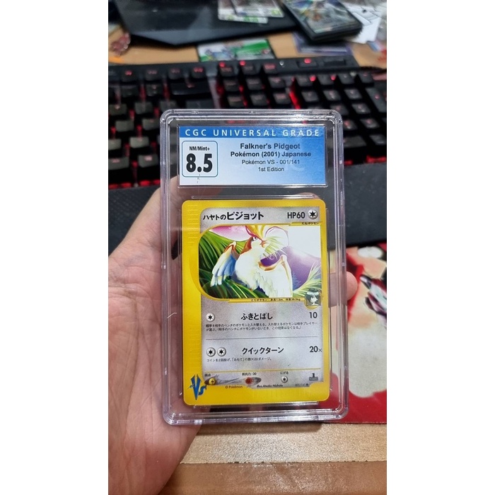 ✅Baru Pokemon Falkner'S Pidgeot Vs 1St Edition Japanese #001 Cgc 8.5 Berkualitas