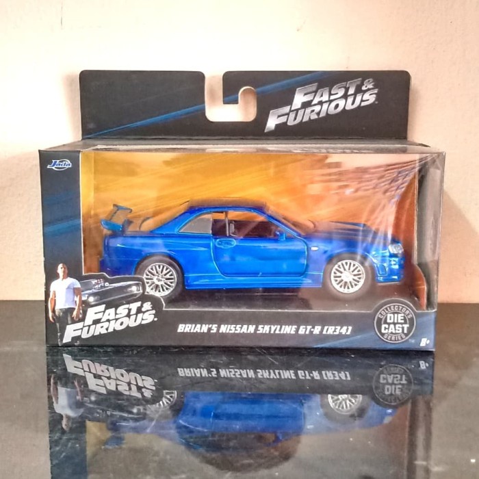 ✅New Nissan Skyline Gtr R 34 - Ff - Brians Jada Toys Berkualitas