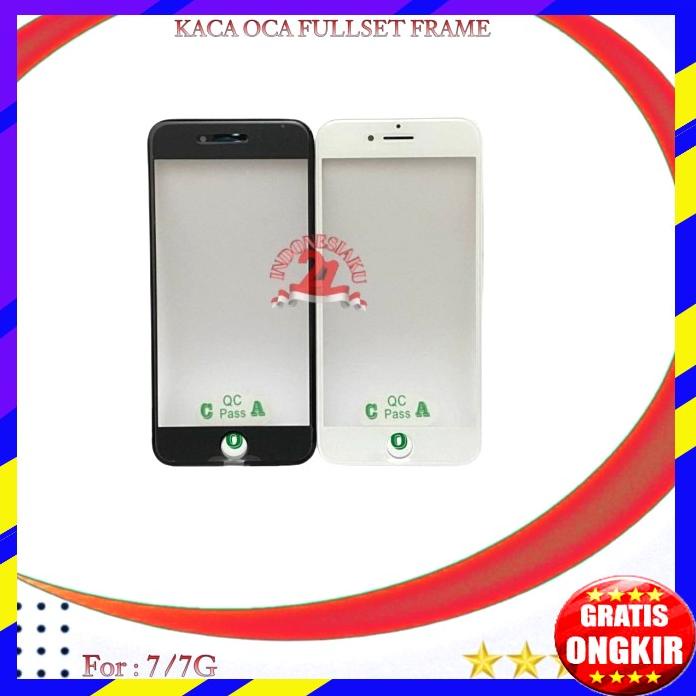 Kaca Lcd Iphone 7 7G Frame+Oca New Original
