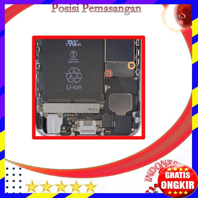 Plat Seng Plat Baterai Iphone 6S Fullset Baut Original New