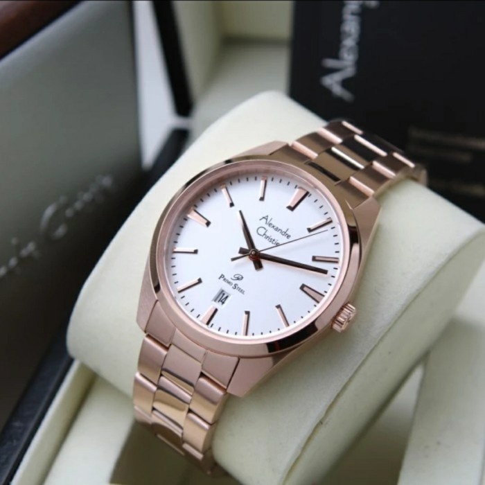 ✅Original Alexandre Christie Ac1035 Ac 1035 Pria Original. Rosegold White Diskon