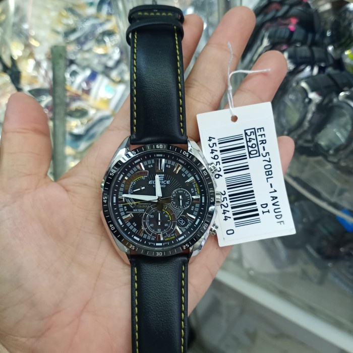 ✅Sale Casio Edifice Efr-570Bl-1Avudf Leather Strap Original Limited