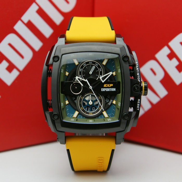 ✅Sale Expedition Exp 3008 Black Green Yellow Pria. Original Diskon