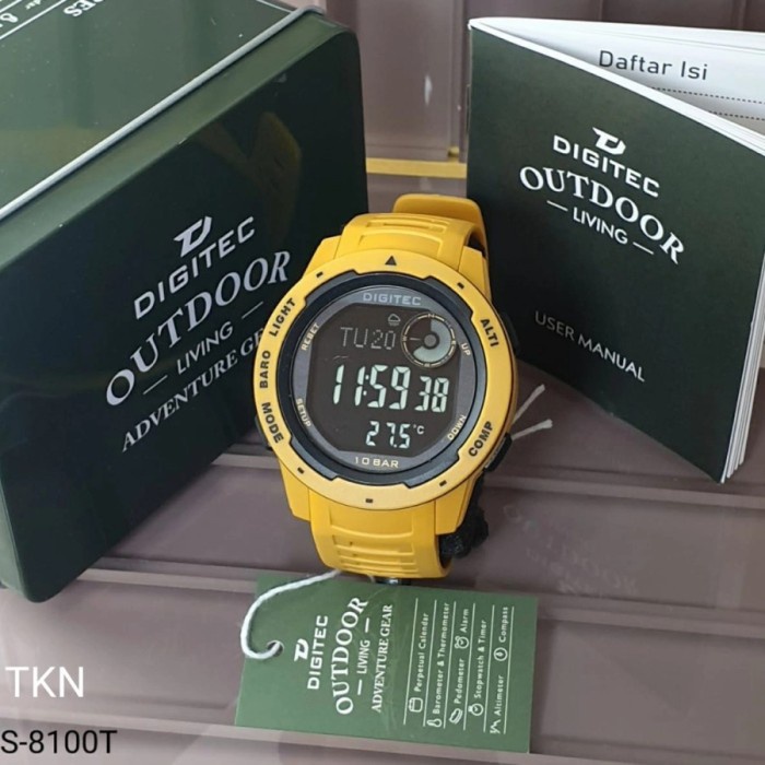 ✅Ori Jam Tangan Digitec Outdoor Ds-8100 Ds 8100 Ds-8100T Yellow Original Berkualitas