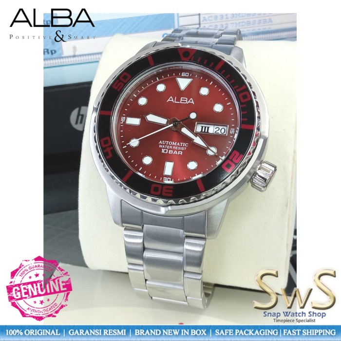✅Sale Jam Tangan Pria Alba Al4265 Al4265X1 Automatic 43 Mm Original Resmi Diskon