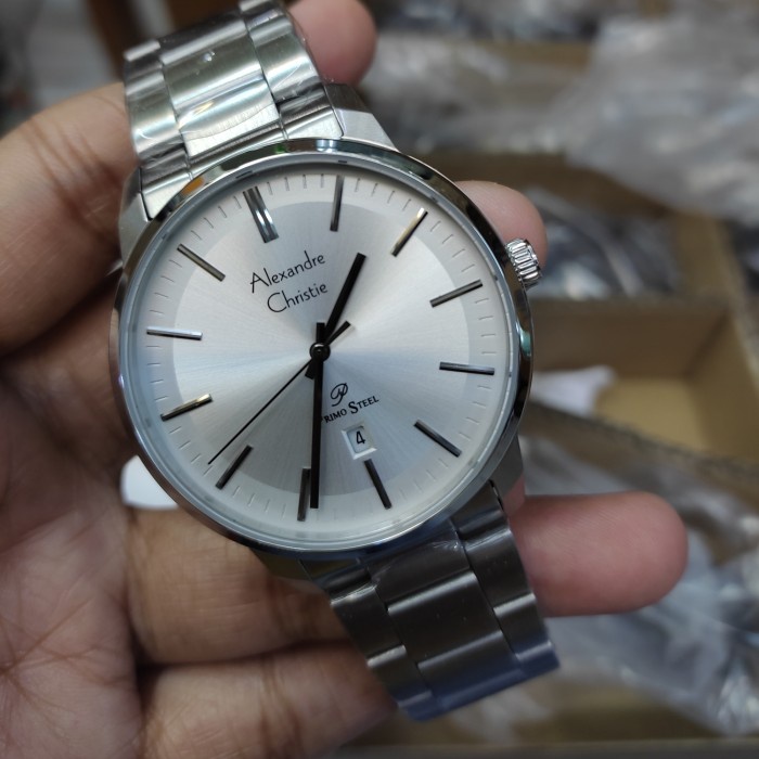 ✅Ori Jam Pria Original Alexandre Christie Ac 1030 Md Stainless Terbatas