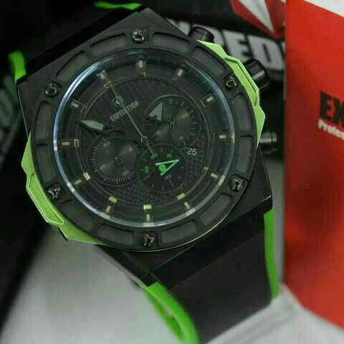 ✅Sale Jam Tangan Expedition E6397. Rubber Hijau Hitam. Original Diskon