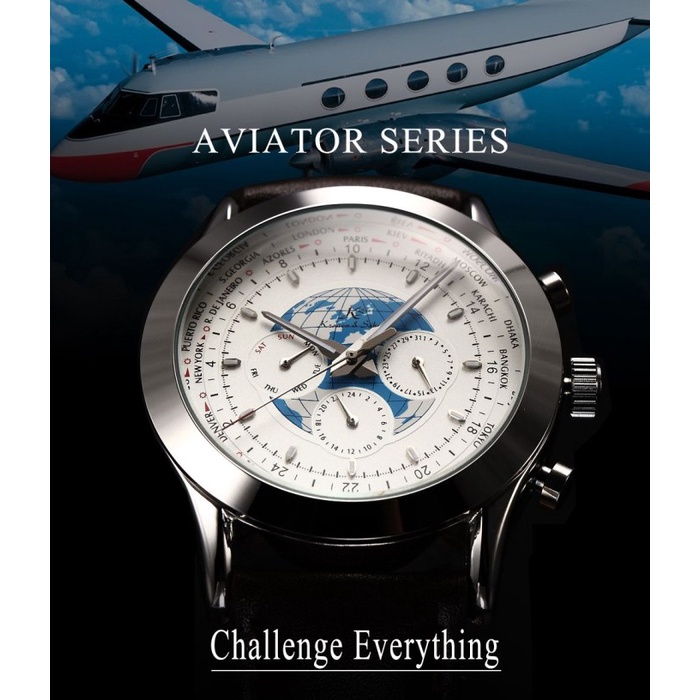 ✅Ori Kronen  Sohne Ks106 Jam Tangan Casual Silver/Cokelat Terbaru