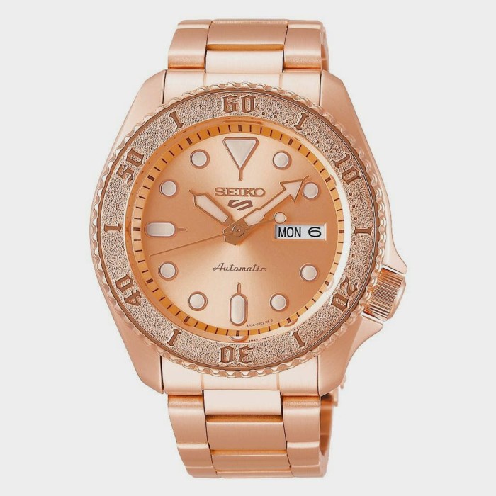 ✅Ready Seiko 5 Sport Srpe72K1 Rose Gold Diskon