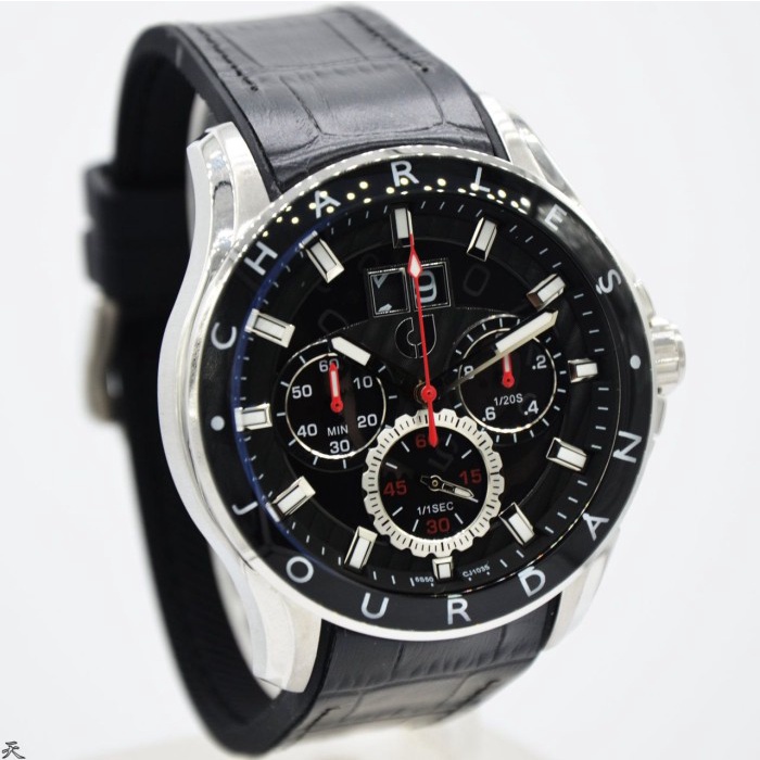 ✅Sale Charles Jourdan Cj1035-1332C - Jam Tangan Pria Kulit Original - Black Bisa Sameday