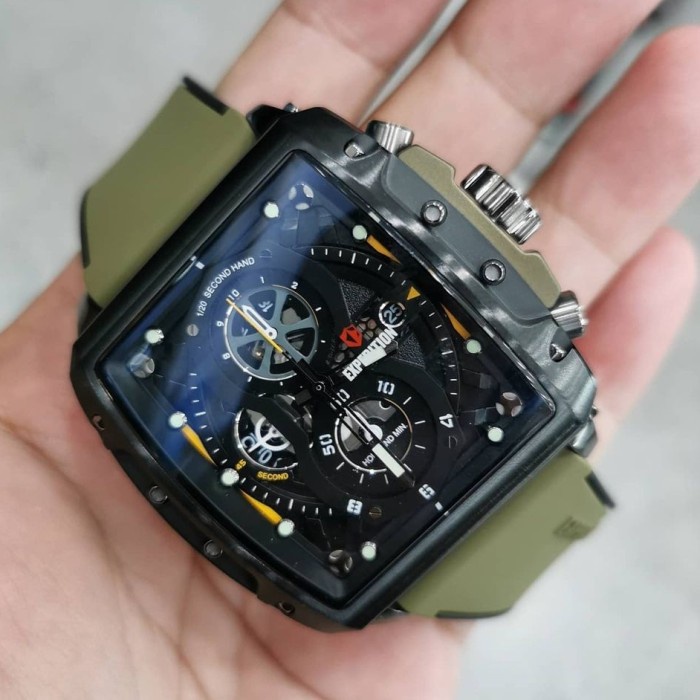 ✅Original Jam Tangan Pria Expedition Original E6811 Black Green Army Bisa Sameday