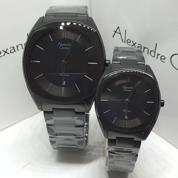 ✅Sale Alexandre Christie Asteria Ac 8671/ 8671 Hitam  Couple  Bisa Sameday