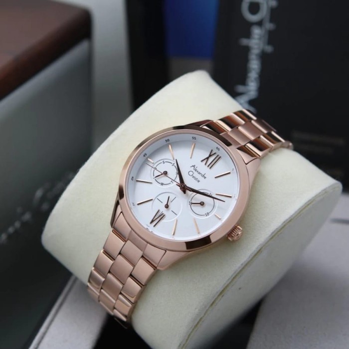 ✅Baru Alexander Christie 2796 Ac 2796 Ac 2796 Rosegold White Wanita Original Bisa Sameday