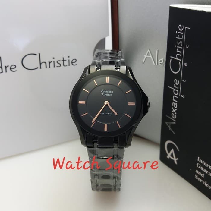 ✅Baru Jam Tangan Wanita Original Alexandre Christie Ac8605 Black Diskon