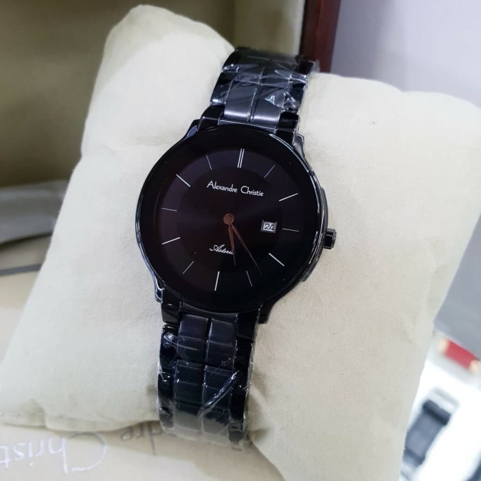 ✅New Jam Tangan Alexandre Christie Wanita Original Ac8615 Black Diskon