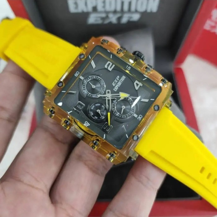 ✅New Expedition E-6808 Yellow - Jam Tangan Wanita Original Terbaru