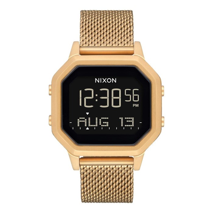 ✅Baru Nixon A1272502 Siren Milanese - Jam Tangan Digital Original - Gold Terbatas
