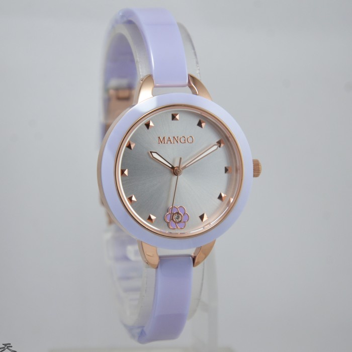✅Baru Mango Ma6689L-77 - Jam Tangan Wanita Ceramic Original - Blue Terbaru