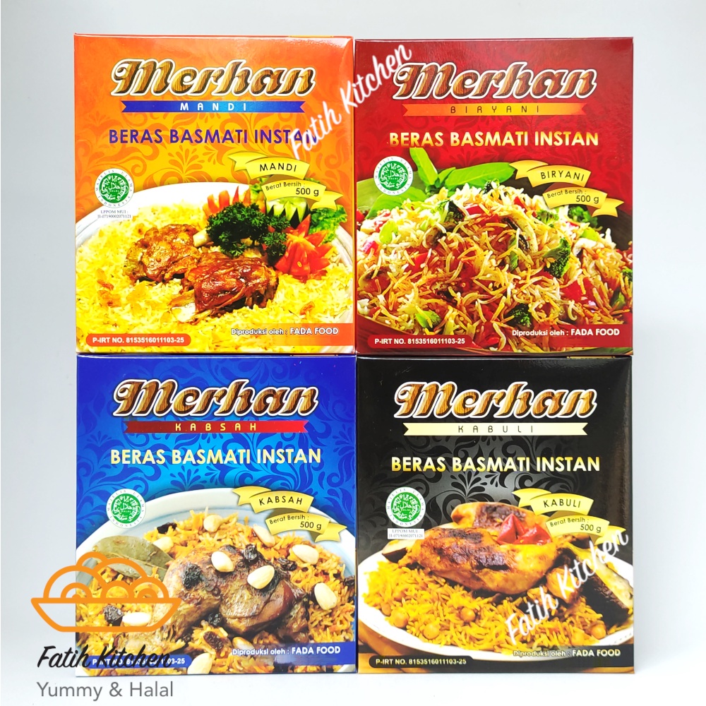 

Merhan 500 Gram Varian Briyani, Mandhi, Kabuli, Kabsah - Paket Beras Basmati Dan Bumbu Mandi