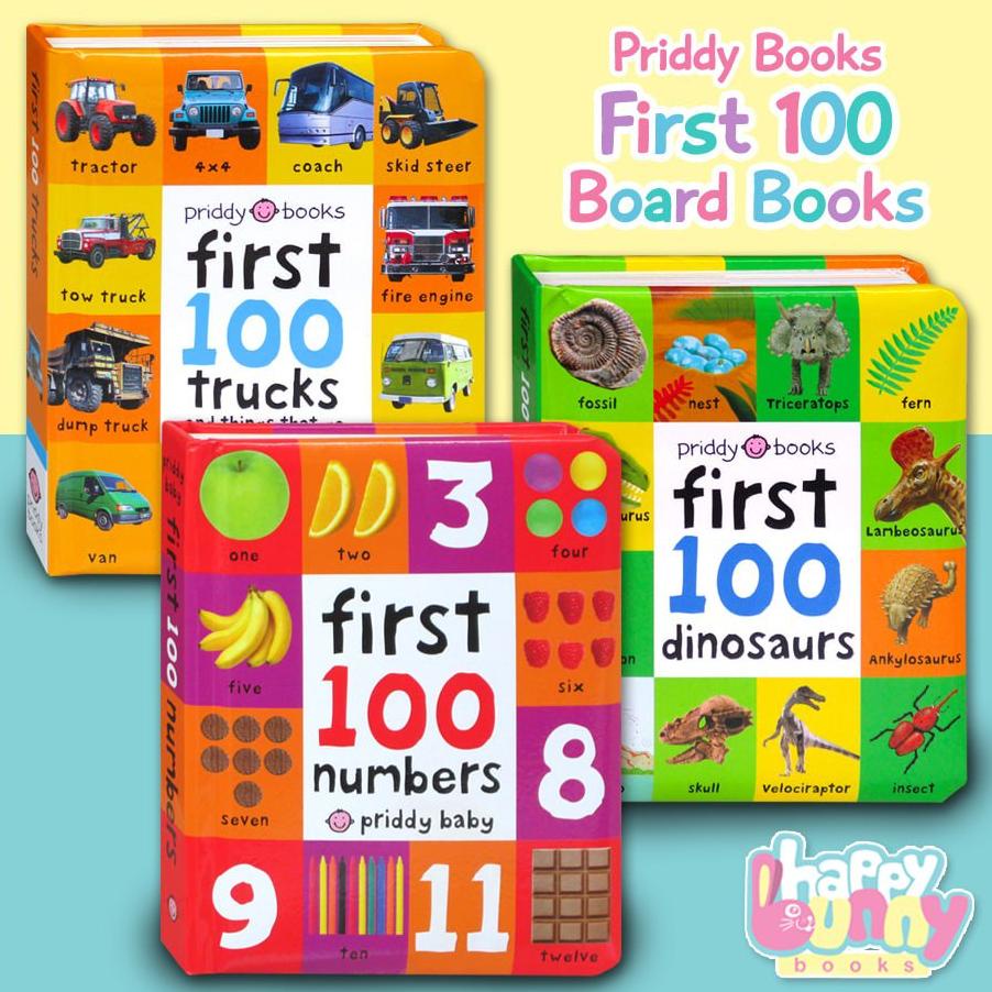 Terbaru Priddy Books First 100 Words & Early Learning Board Books (First 100 Animals - First Book of