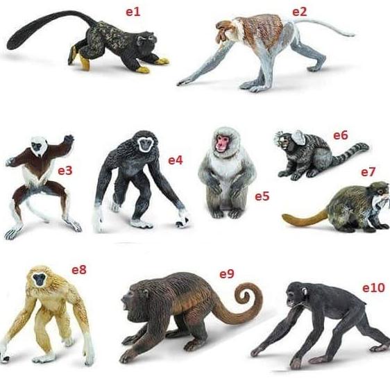Mainan Binatang Karet Miniatur Monyet Kera Gorilla Gorila Lemur Limited Edition