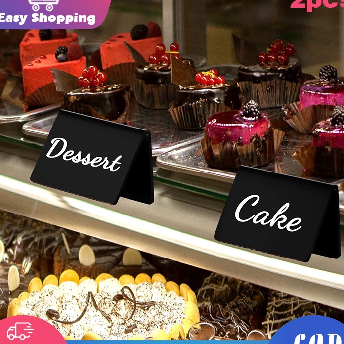 

[A60✉) 2pcs Acrylic Mini Chalkboard Tulis Kapur Mini Papan Tulis Kapur Kecil Chalkboard Mini!