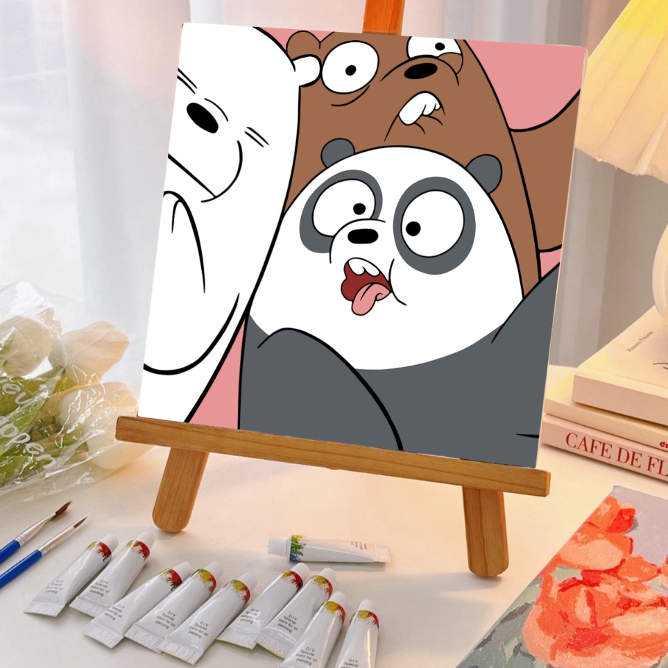 

[ART. A68C] Paint by Numbers KIT - Bare Bears