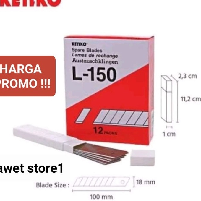 

[U94-☎> Isi Refill Cutter Besar KENKO L-150 (made in KOREA per pak 12 tube)♡!