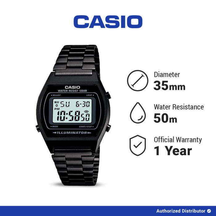 [READY INSTANT] Casio Jam Tangan Unisex B640WB-1ADF Digital Original