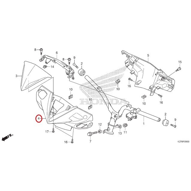 COVER HDL FR(VO SL MT) - 53205KZR600VSM ORIGINAL