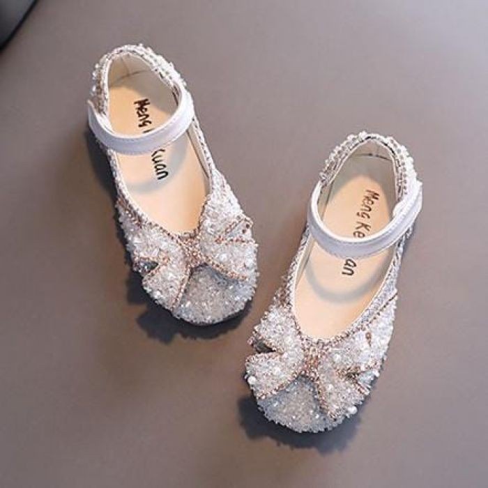 Sepatu Pesta Anak Perempuan Crystalis Ivory Import . Hs-027
