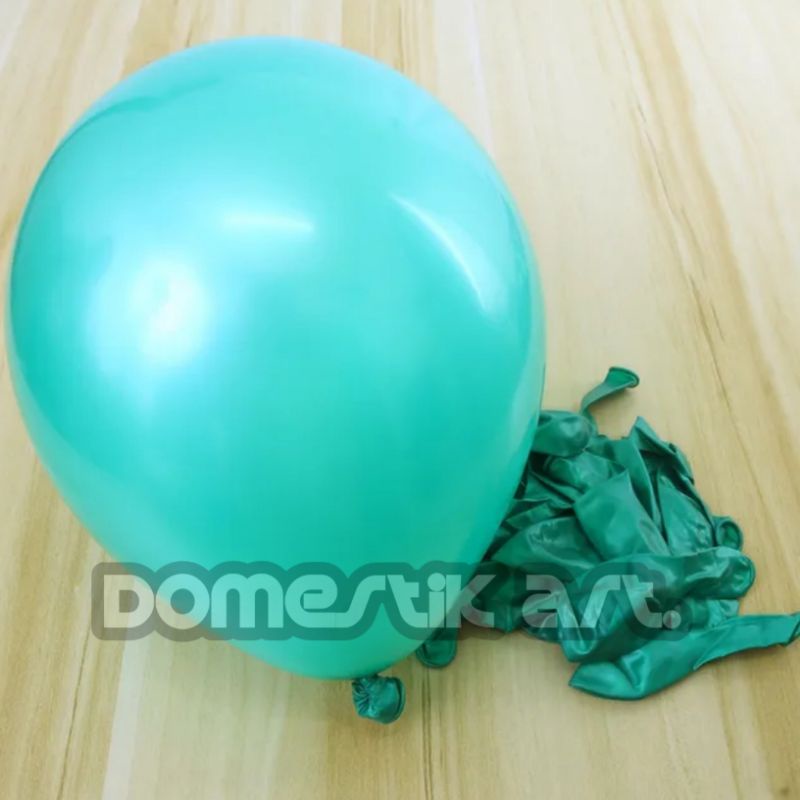 Balon Metalik HIJAU / Balon latex Metalik 12 inch / Balon latex