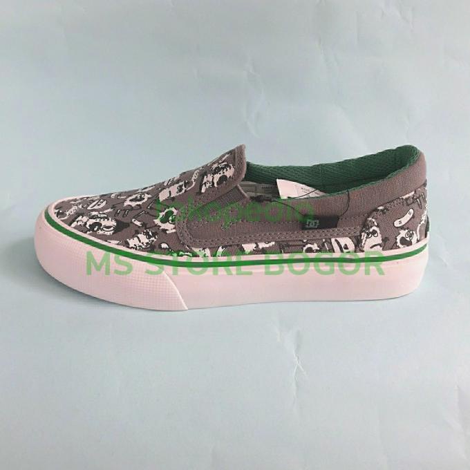 Terlaris Sepatu Anak Dc Original Model Trase Slip On Col . Grey/Green Adbs3001 Original