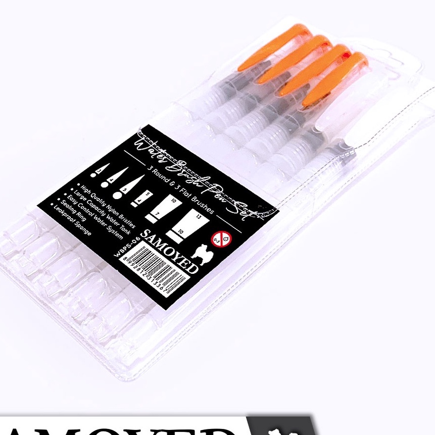 

[V11-☎> Set 6 Buah Kuas Lukis Cat Air / Watercolour / Water Brush Pen Set Samoyed WBPS-06☎..!