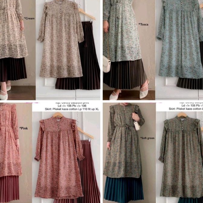 [R02-] SETELAN TUNIK CERUTY BABYDOLL JUMBO//TUNIK CERUTY JUMBO//ROK JUMBO//JOVITA SET//SETELAN TUNIK
