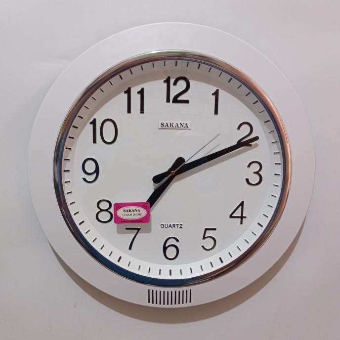 Jam dinding melodi bicara Bahasa Indonesia lonceng sakana 970 40cm
