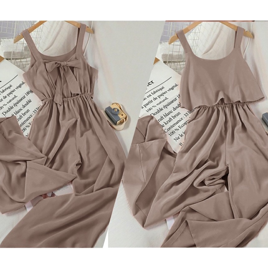 [N9-0➸] ISF [COD] + [GRATIS ONGKIR] Jumpsuit Via / Jamsuit Wanita / Setelan Baju Dan Celana Wanita /