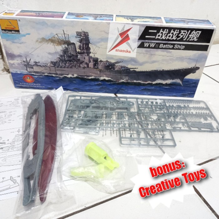 ✅COD Kapal Perang Ijn Yamato Miniatur Battleship Model Rakit Mokit Terbaru
