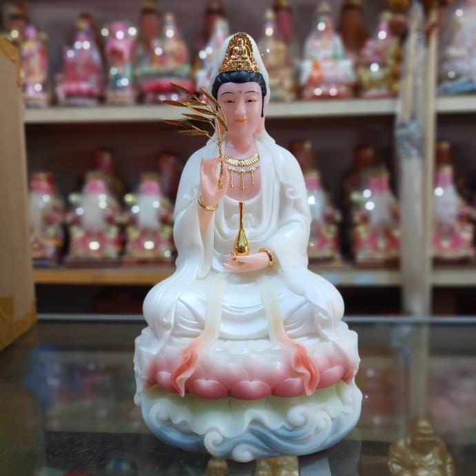 patung dewi kwan im marmer uk 12 inch 30 cm