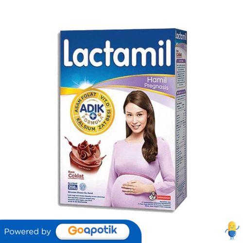 Lactamil Pregnasis Susu Ibu Hamil Rasa Chocolate 200 Gram Box