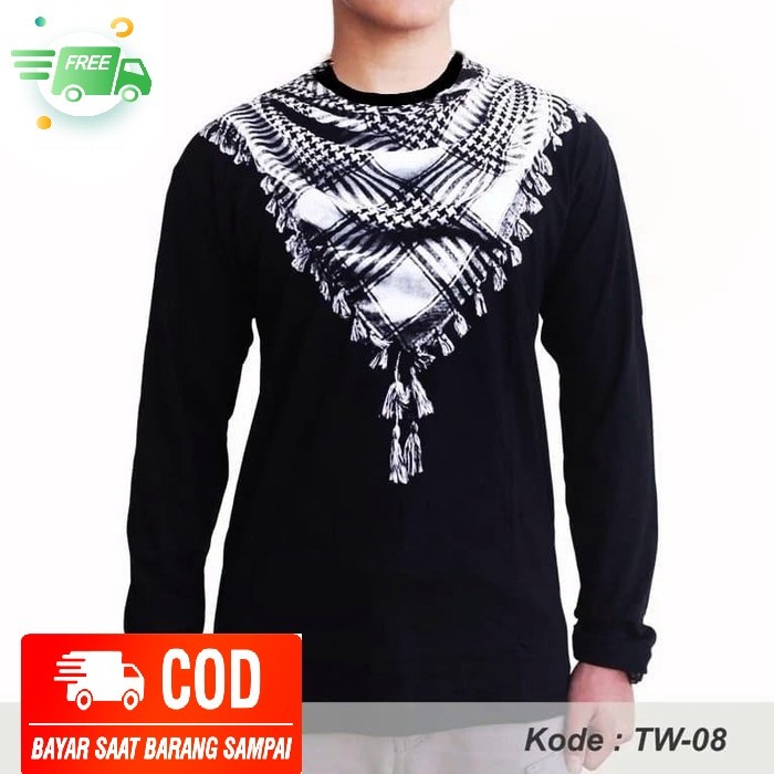 Sorban (BISA COD) Baju kaos pria lebaran sorban 3D(Y1N6) Sorban Palestina Original BEST SELLER Sorba