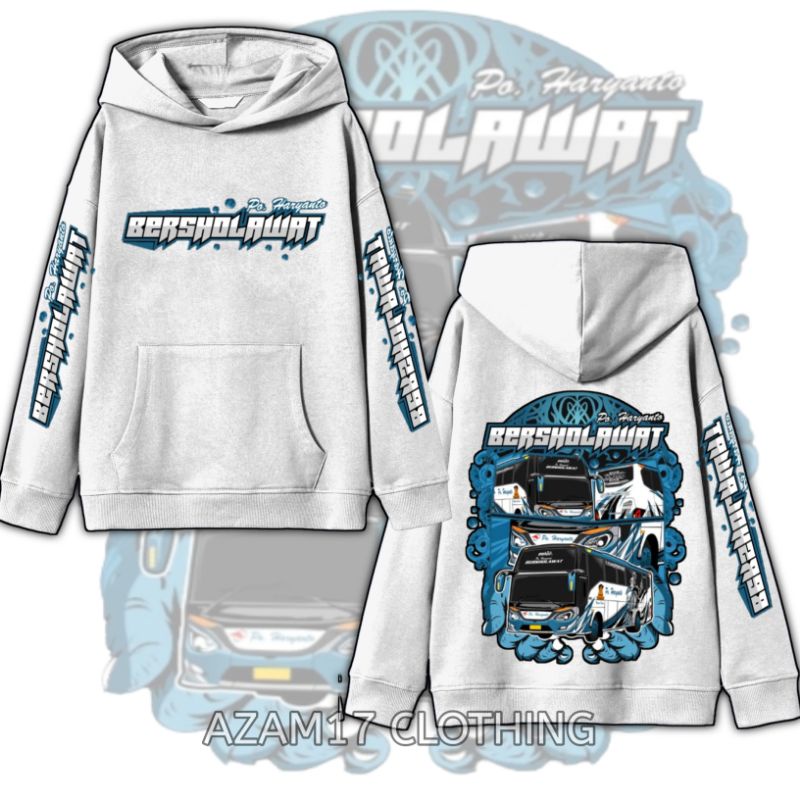 (BISA COD) HOODIE JAKET ANAK BISMANIA BERSHOLAWAT BUS PO HARYANTO FREE NAMA JETBUS TELOLET BASURI