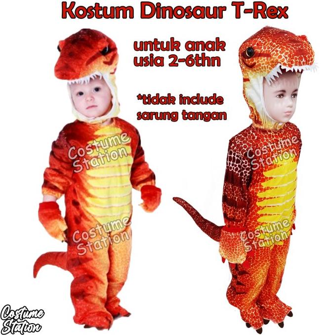 Kostum Dinosaur T-rex / Costume Dinosaurus Red T rex