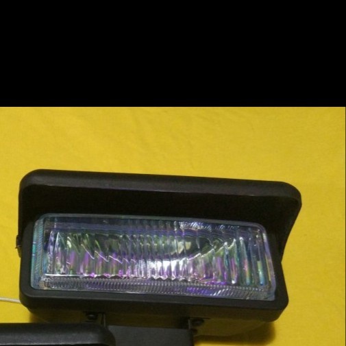 Lampu Kabut motor mobil kotak bulat kuning / Foglamp Tembak Halogen ready