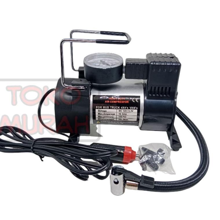 SALE Diskon Paket Lengkap Compressor Mini Listrik Portable Pompa Angin Ban Motor Mobil Kompresor