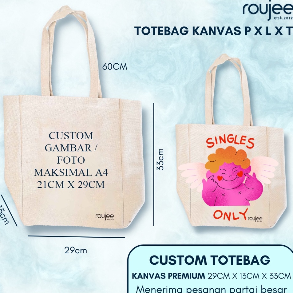 RKDR3039  ASTRO L TOTEBAG KANVAS ROUJEE APPAREL - TOTEBAG CUSTOM TOTEBAG KANVAS BLACU FULL COLOUR DT