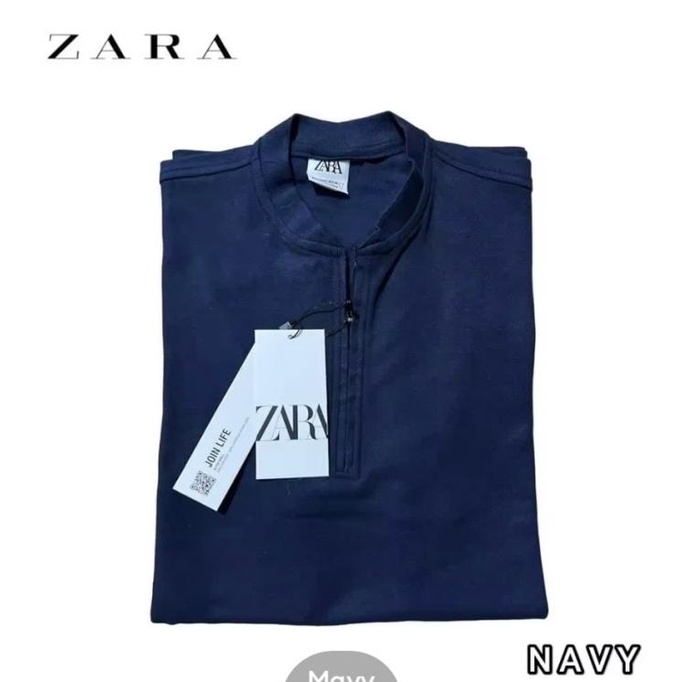 Kaos Polo Pria Kerah Shanghai Zipper/Baju Kaos Kerah Pria Terbaru