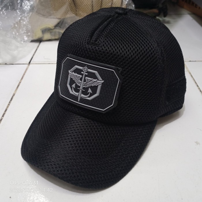 Topi topi jaring hitam perekat patch kopassus(H2G3) Topi Pria Baseball Topi Basis Ori Topi Pria Dewa