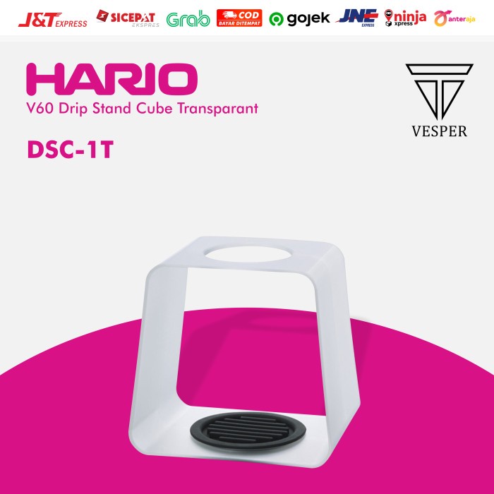 [New] Hario V60 Drip Stand Cube Transparant Dsc-1T Bisa Gojek