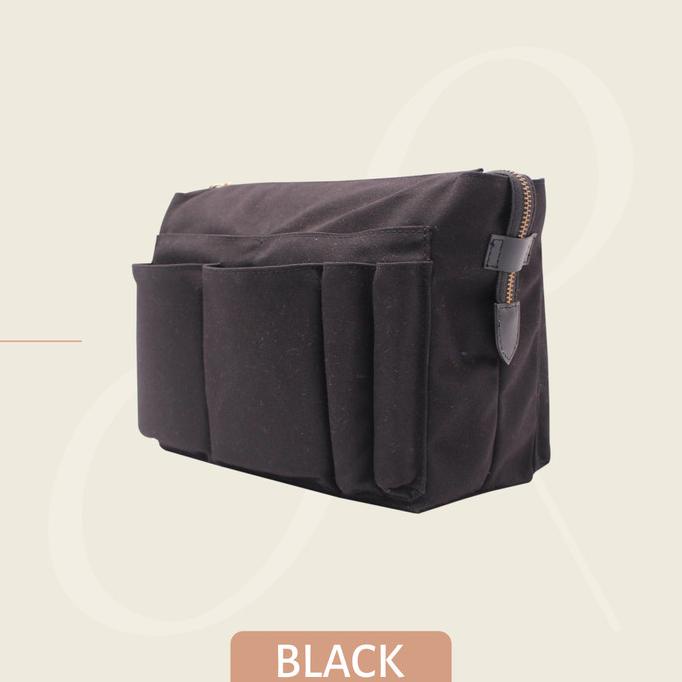 D'renbellony Quinn Bag Organizer - Bag Organizer Canvas - Dalaman Tas - Small, Black